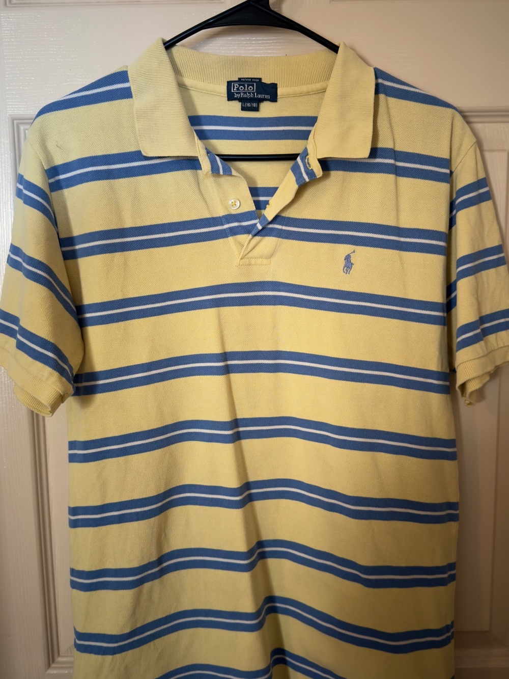 Polo by Ralph Lauren Yellow & Blue Striped Polo Shirt